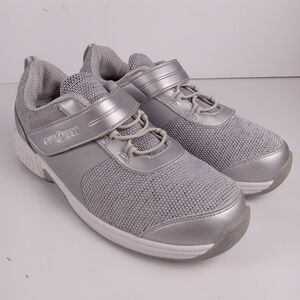 Orthofeet Biofit 832 Joelle Shoes Womens 9 X-Wide Silver Gray Comfort Orthopedic